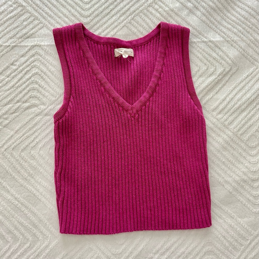 LA hearts cropped sweater